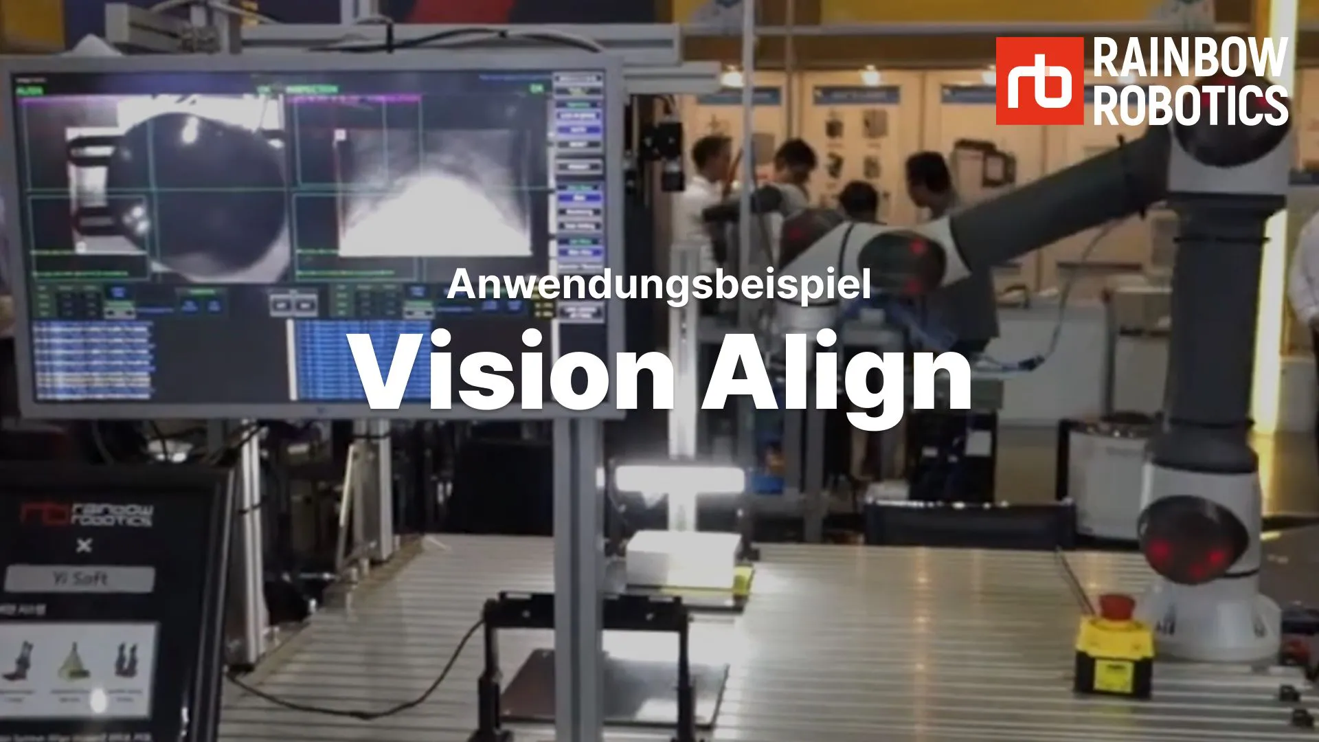 Thumbnail of Vision Align example application of Rainbow Robotics Cobots