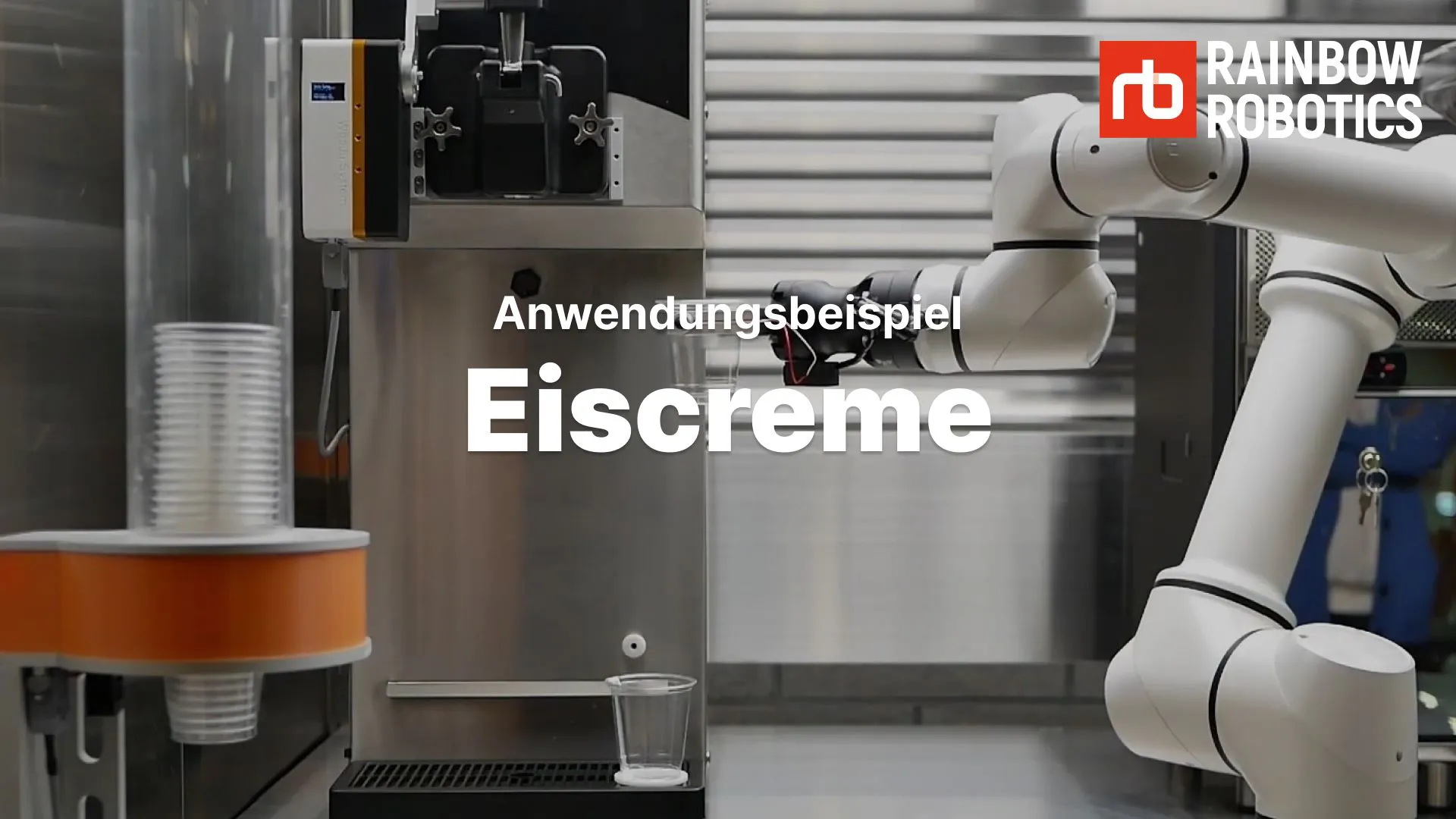 Thumbnail of Eiscreme example application of Rainbow Robotics Cobots